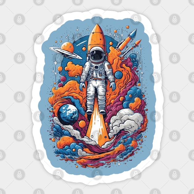 space travel Sticker by Mailson